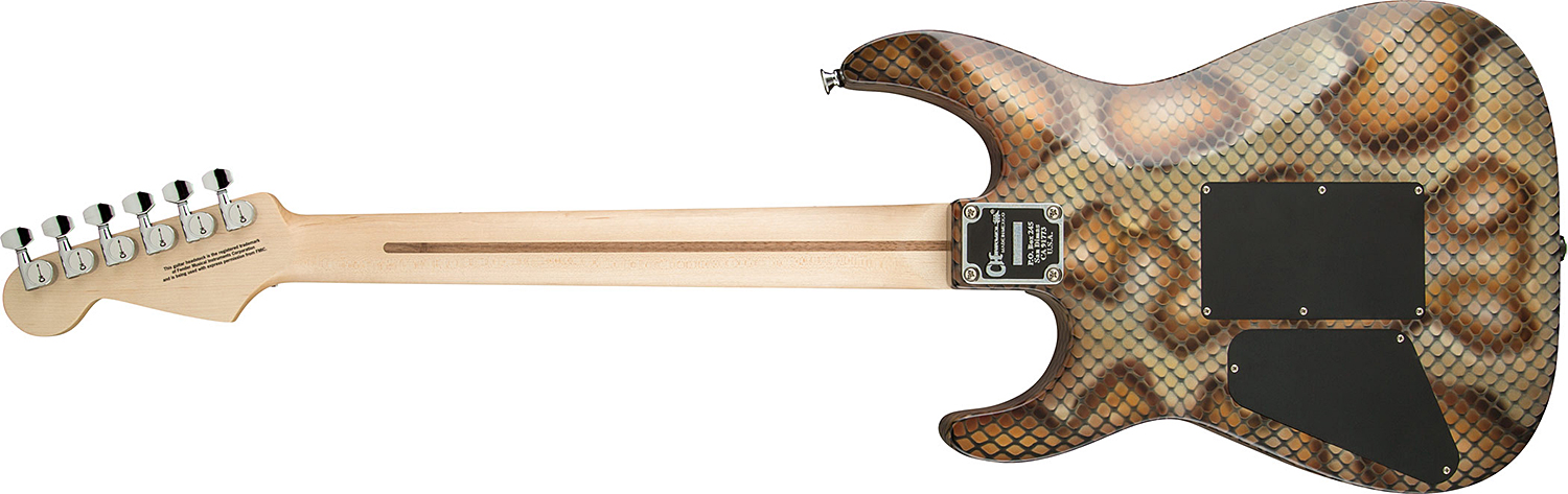 Charvel Warren Demartini Pro-mod Snake Signature Hs Fr Mn - Snakeskin - Str shape electric guitar - Variation 1
