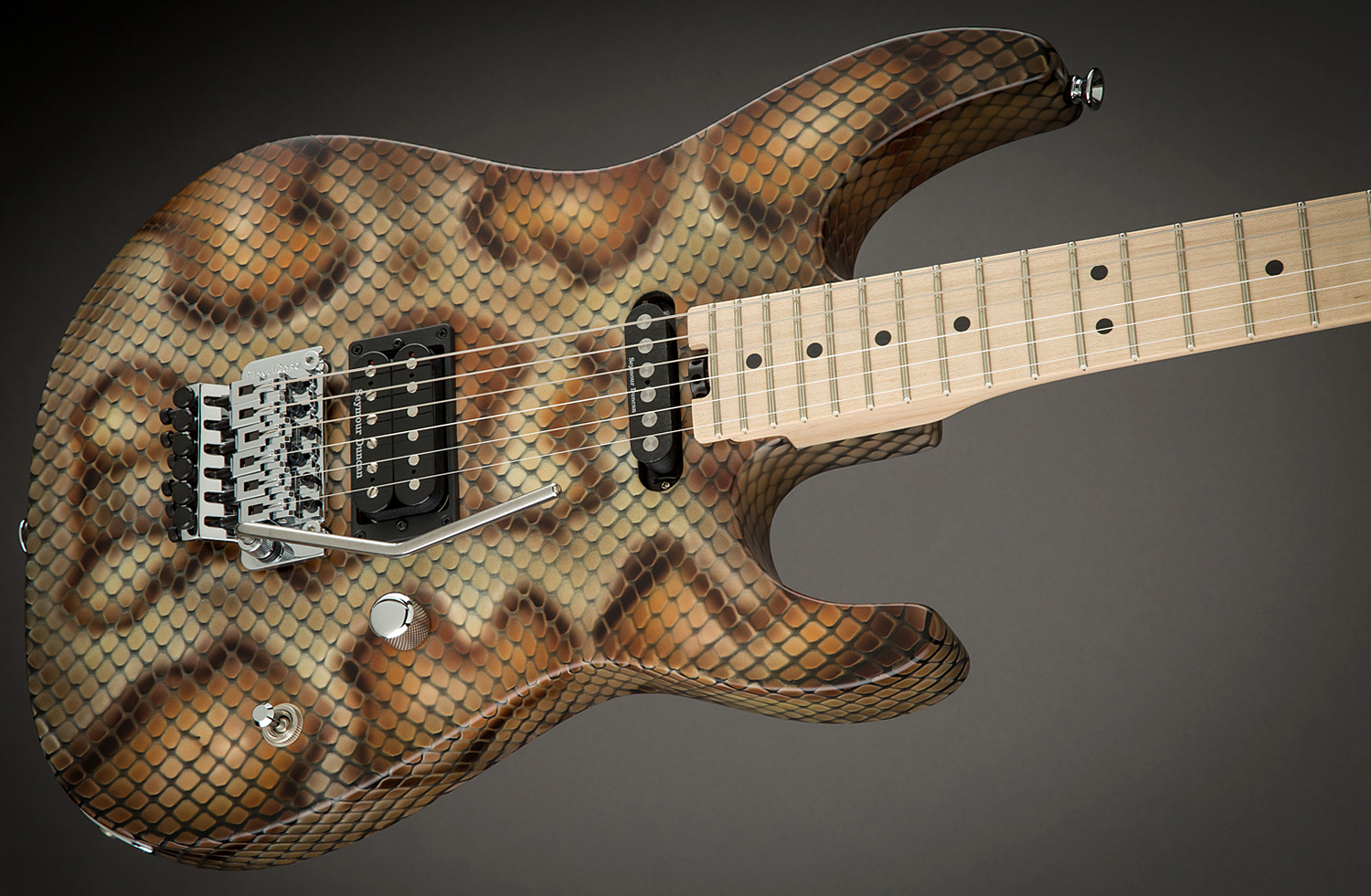 Charvel Warren Demartini Pro-mod Snake Signature Hs Fr Mn - Snakeskin - Str shape electric guitar - Variation 2