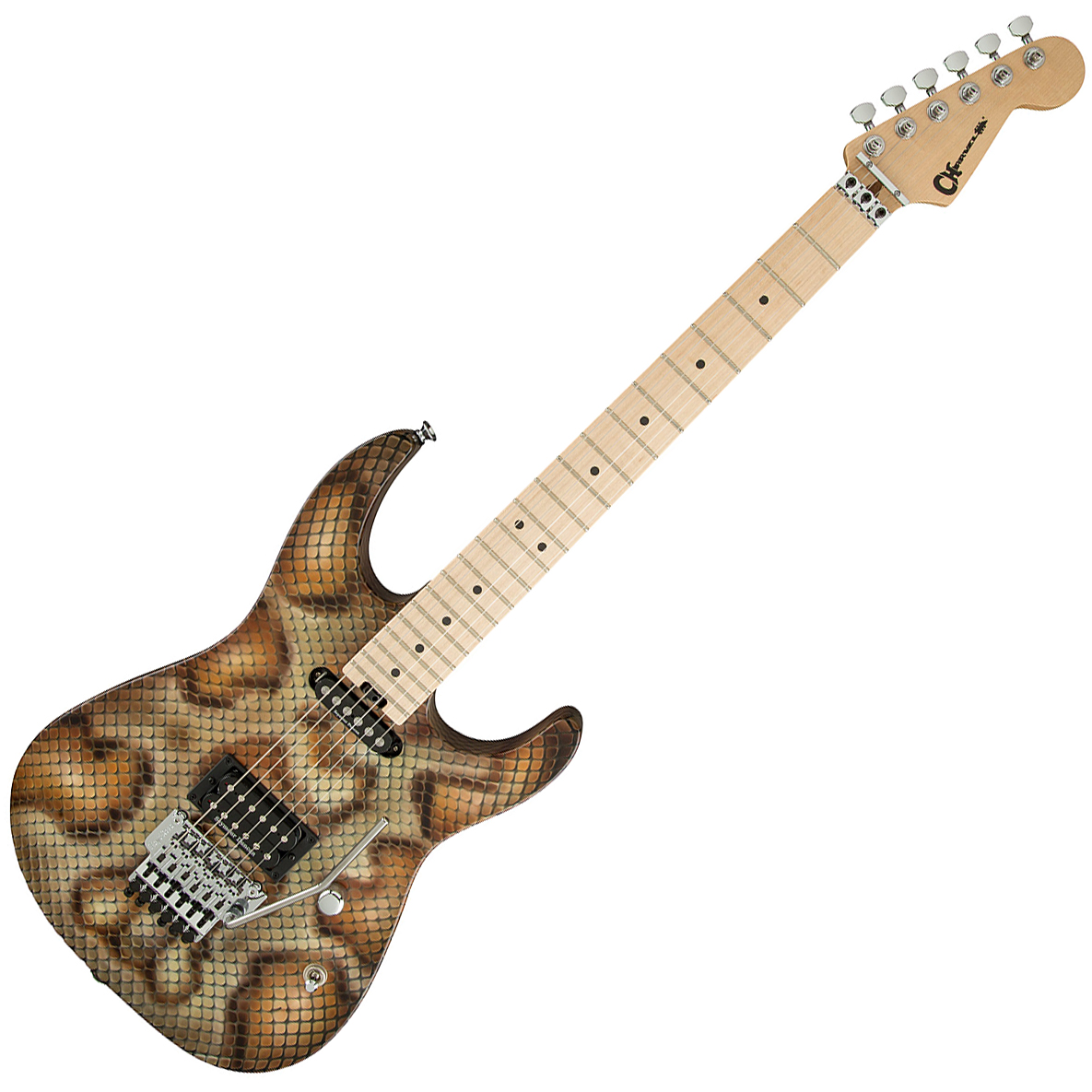 Charvel Warren Demartini Pro-mod Snake Signature Hs Fr Mn - Snakeskin - Str shape electric guitar - Variation 4