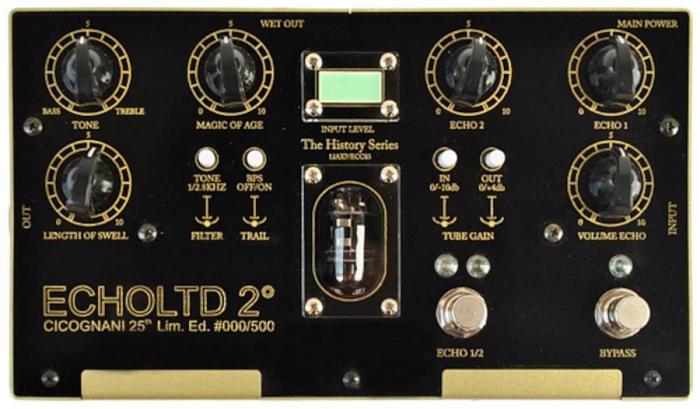 Reverb, delay & echo effect pedal Cicognani engineering History ECHOLTD 2°