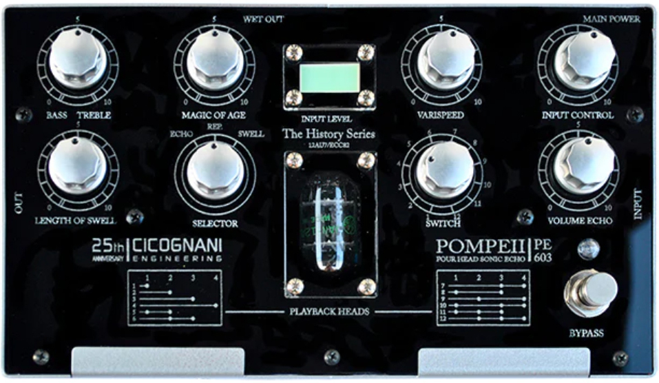 Cicognani Engineering Pompeii Pe603 Four Head Sonic Echo History - Reverb, delay & echo effect pedal - Main picture