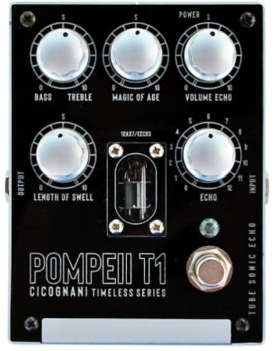 Reverb, delay & echo effect pedal Cicognani engineering Timeless POMPEII T1 Tube Sonic Echo