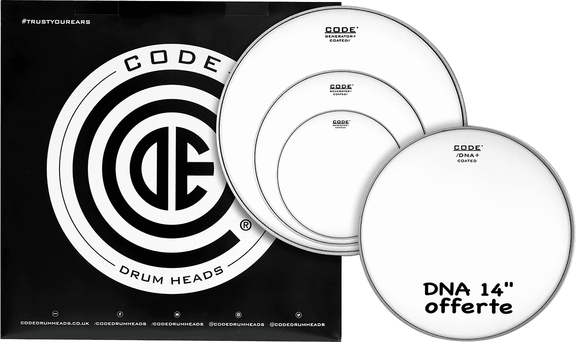 Code Drumheads Tom Pack Generator SablÉe Rock 10/12/16/+cc 14 Dna SablÉe Description Accessoires - Drumhead set - Main picture