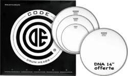Drumhead set Code drumheads Tom Pack DNA Sablée Fusion 10/12/14 + CC 14