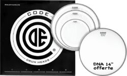 Drumhead set Code drumheads Tom Pack GENERATOR Transparente Fusion 10/12/14 + CC 14