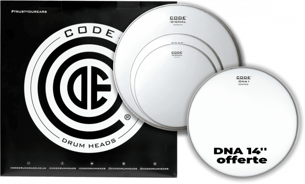Drumhead set Code drumheads Pack Smooth Rock + DNA 14 Offerte