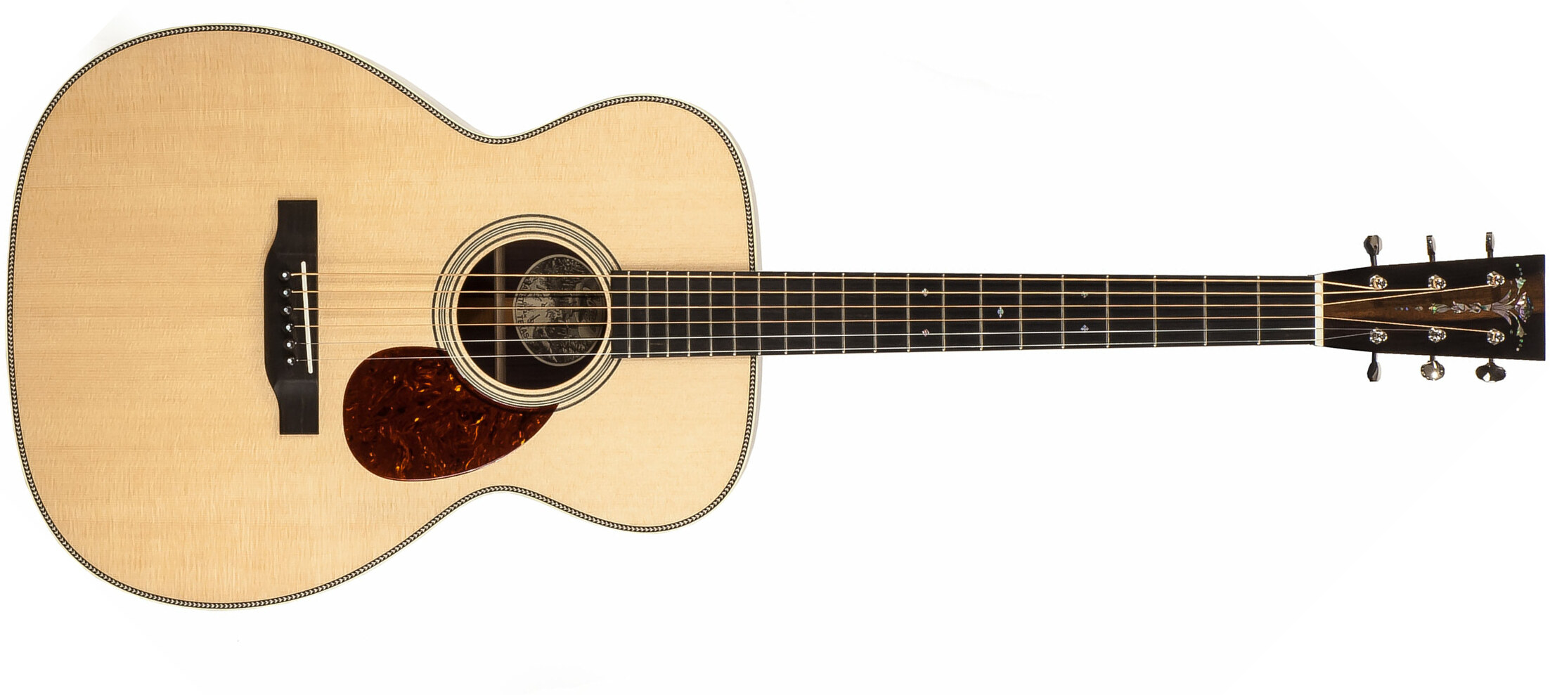 Collings Om2h Orchestra 3/4 Nut Satin Neck Torch Peghead #27455 - Natural - Acoustic guitar & electro - Main picture
