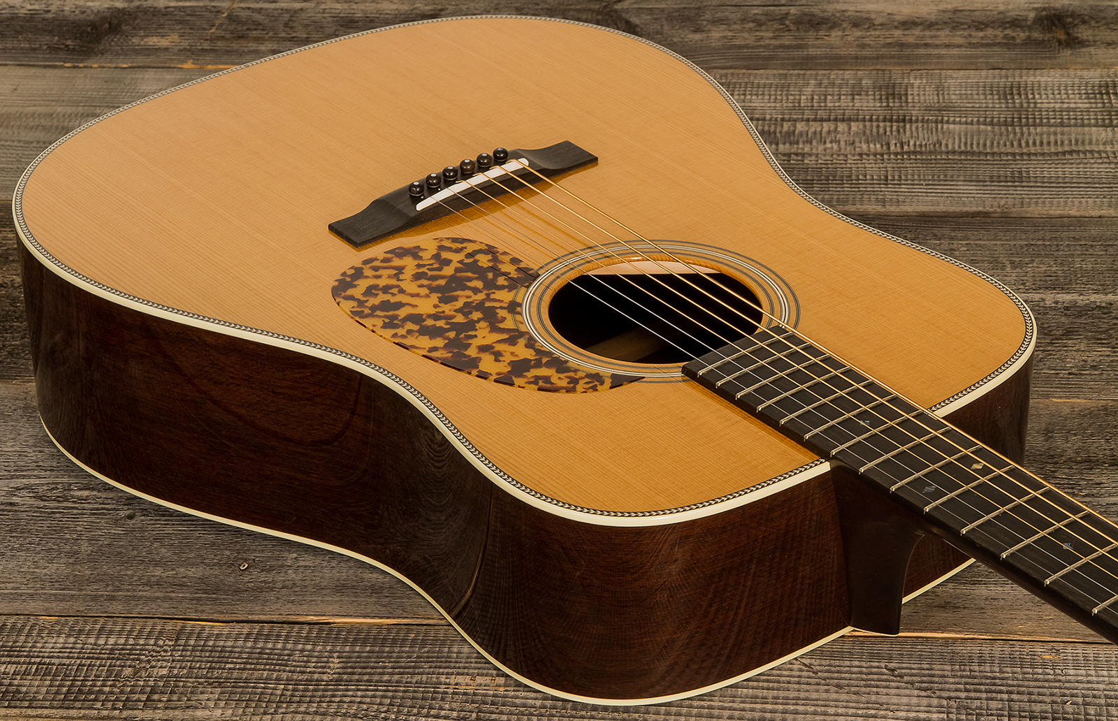 Collings D2h Custom Dreadnought Epicea Wenge Eb Satin Neck Dalmatian Pickguard #32391 - Natural Aged Toner - Acoustic guitar & electro - Variation 1