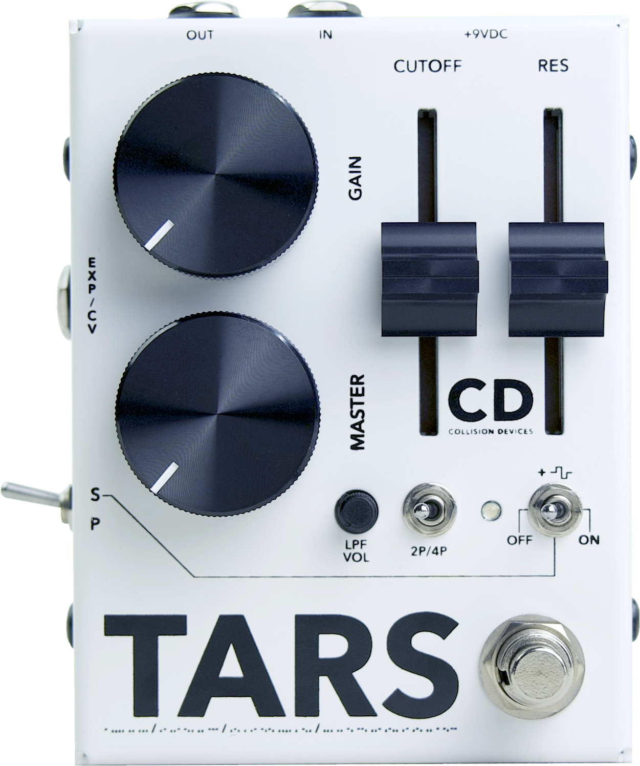 Collision Devices Tars Synth Fuzz Black On White - Overdrive, distortion & fuzz effect pedal - Main picture