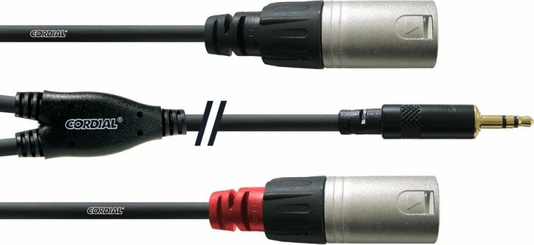 Cordial Cfy3wmm Mini-jack Stereo / 2x Xlr Male -3m - Cable - Main picture