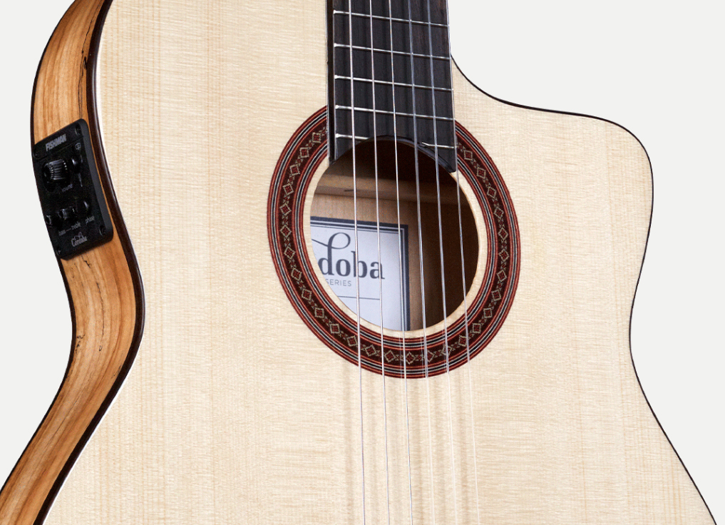 Cordoba C5 Cet Spalted Maple Limited Thinbody Cw Epicea Erable Pf - Natural - Classical guitar 4/4 size - Variation 4