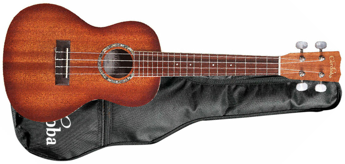 Cordoba 15cm-e Concert Tout Acajou +housse - Edge Burst - Ukulele - Main picture