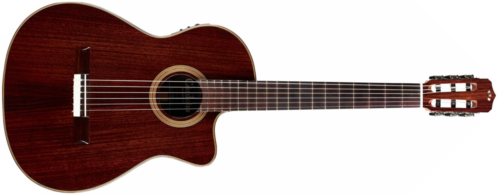 Cordoba Fusion 12 Rose Ii 4/4 Cw Tout Palissandre Eb - Natural - Classical guitar 4/4 size - Main picture