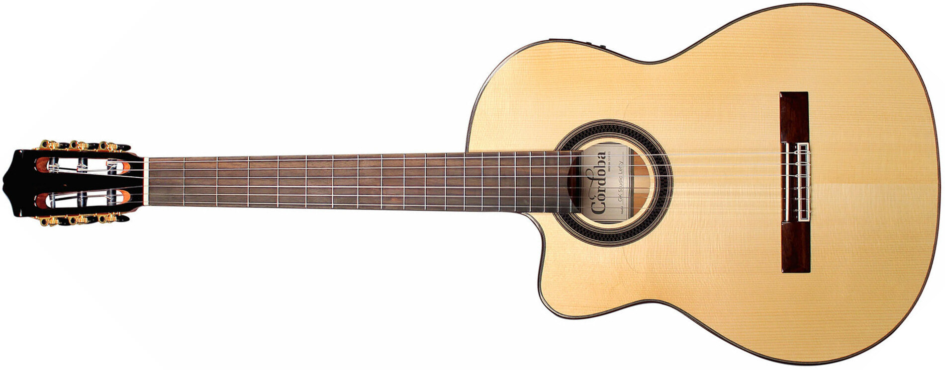 Cordoba Gipsy Kings Gk Studio Lh Gaucher Cw Epicea Cypres Rw - Natural - Classical guitar 4/4 size - Main picture