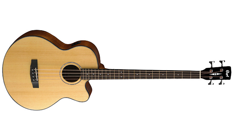 Cort Ab850fb Nat Jumbo Epicea Acajou Fishman + Housse 2016 - Natural Gloss - Acoustic bass - Variation 1