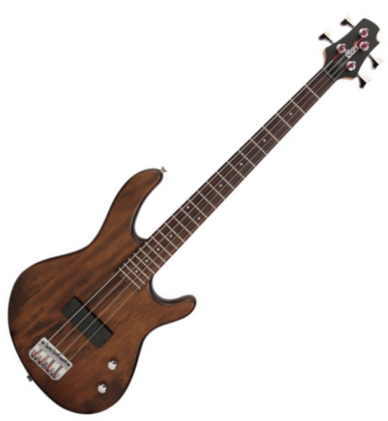 Electric bass for kids Cort Action Junior - Open pore walnut