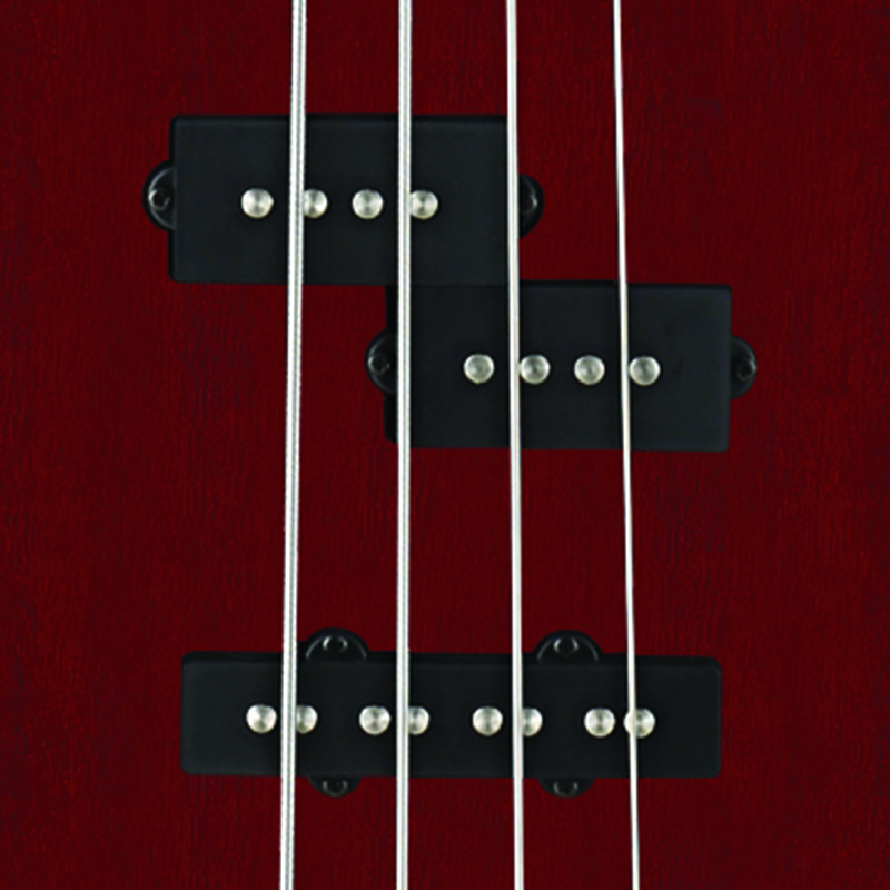 Cort Action Pj Opbc - Open Pore Black Cherry - Solid body electric bass - Variation 3
