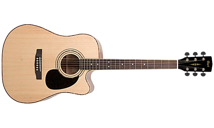 Cort Ad880ce Standard Dreadnought Cw Epicea Acajou Mer - Natural Satin - Electro acoustic guitar - Variation 1