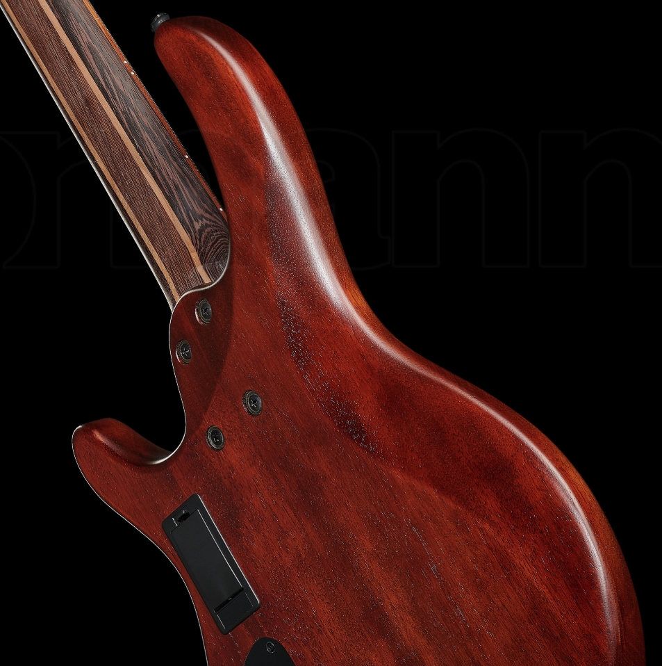 Cort B5 Element Artisan 5c Active Bartolini Mn - Open Pore Burgundy Red - Solid body electric bass - Variation 3