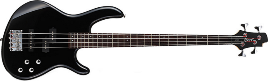 Cort Action Bass Plus Bk - Black - Solid body electric bass - Main picture