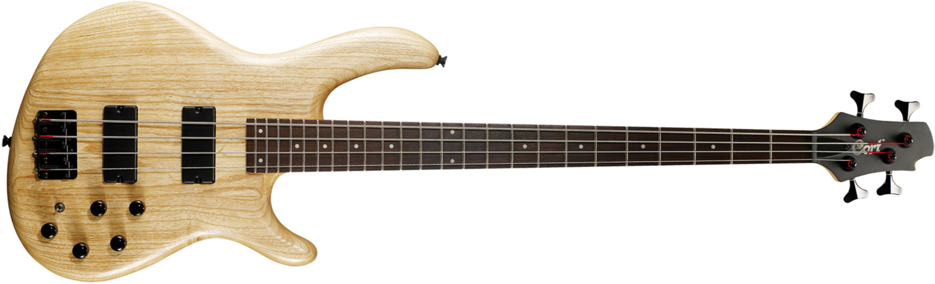 Cort Action Dlx As Opn Ash Rw - Natural Open Pore - Solid body electric bass - Main picture