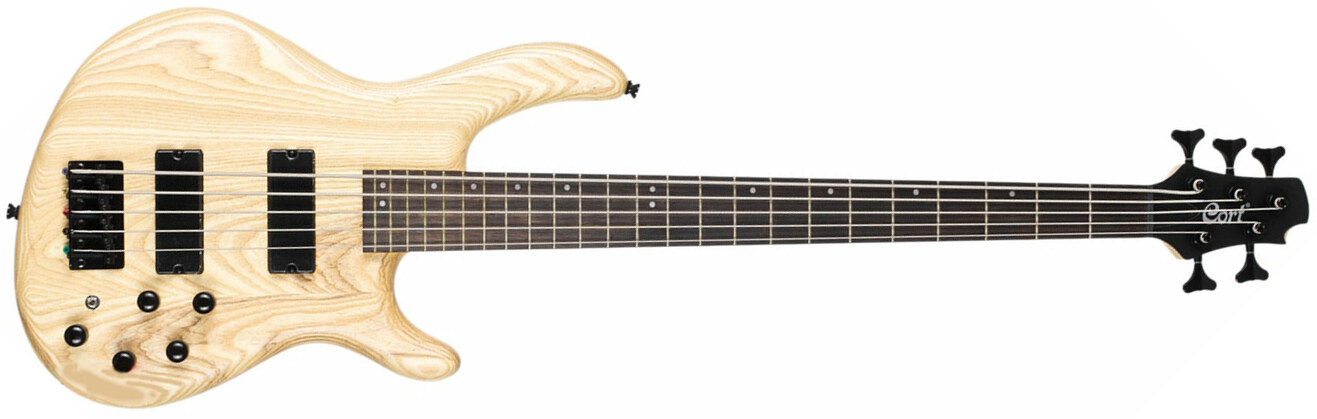 Cort Action Dlx V As Opn Ash Rw - Natural - Solid body electric bass - Main picture