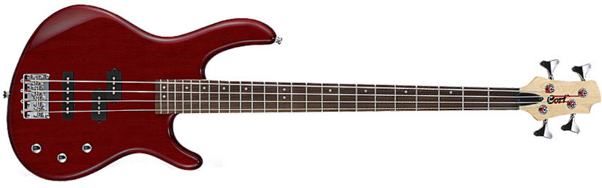 Cort Action Pj Opbc - Open Pore Black Cherry - Solid body electric bass - Main picture