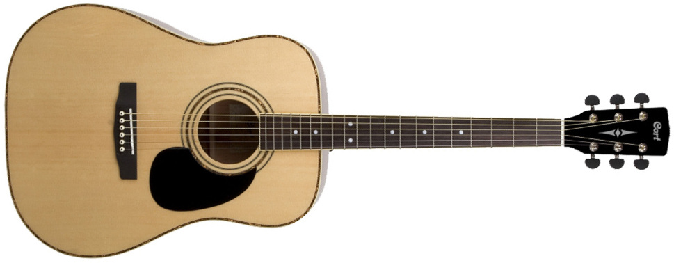 Cort Ad880 Standard Dreadnought Epicea Acajou Mer - Natural Satin - Acoustic guitar & electro - Main picture