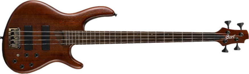 Cort B4 Plus Mh Opm Artisan Active Bartonini Rw - Open Pore Mahogany - Solid body electric bass - Main picture