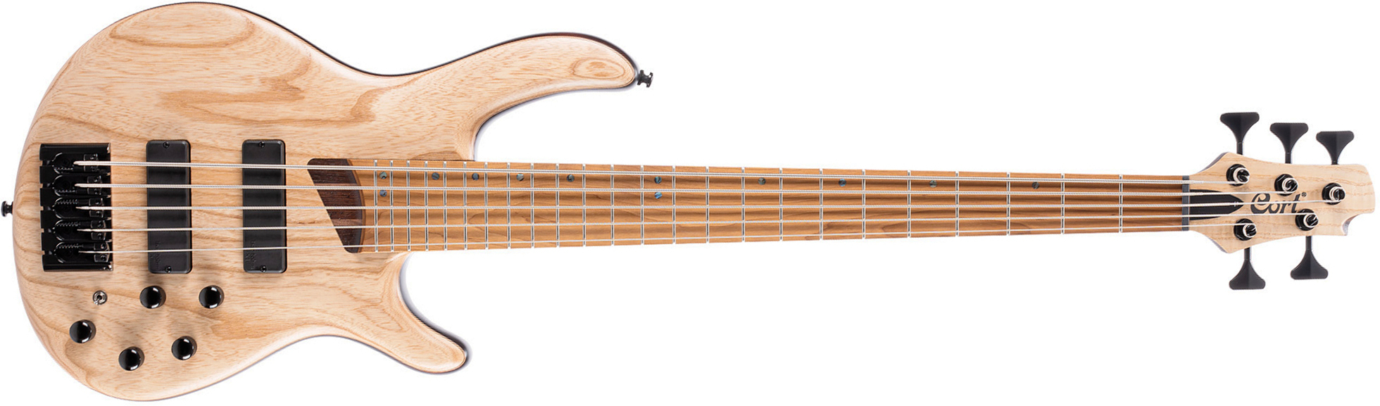 Cort B5 Element Artisan 5c Active Bartolini Mn - Open Pore Natural - Solid body electric bass - Main picture