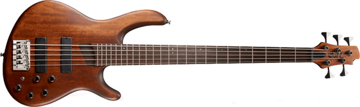 Cort B5 Plus Mh Opm Artisan 5-cordes Bartonini Rw - Open Pore Mahogany - Solid body electric bass - Main picture