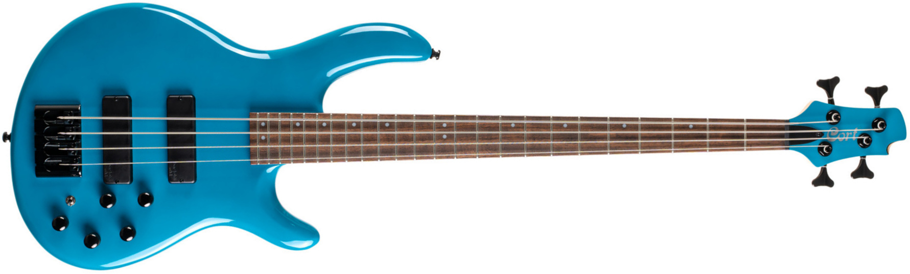 Cort C4 Deluxe Bartolini Jat - Candy Blue - Solid body electric bass - Main picture