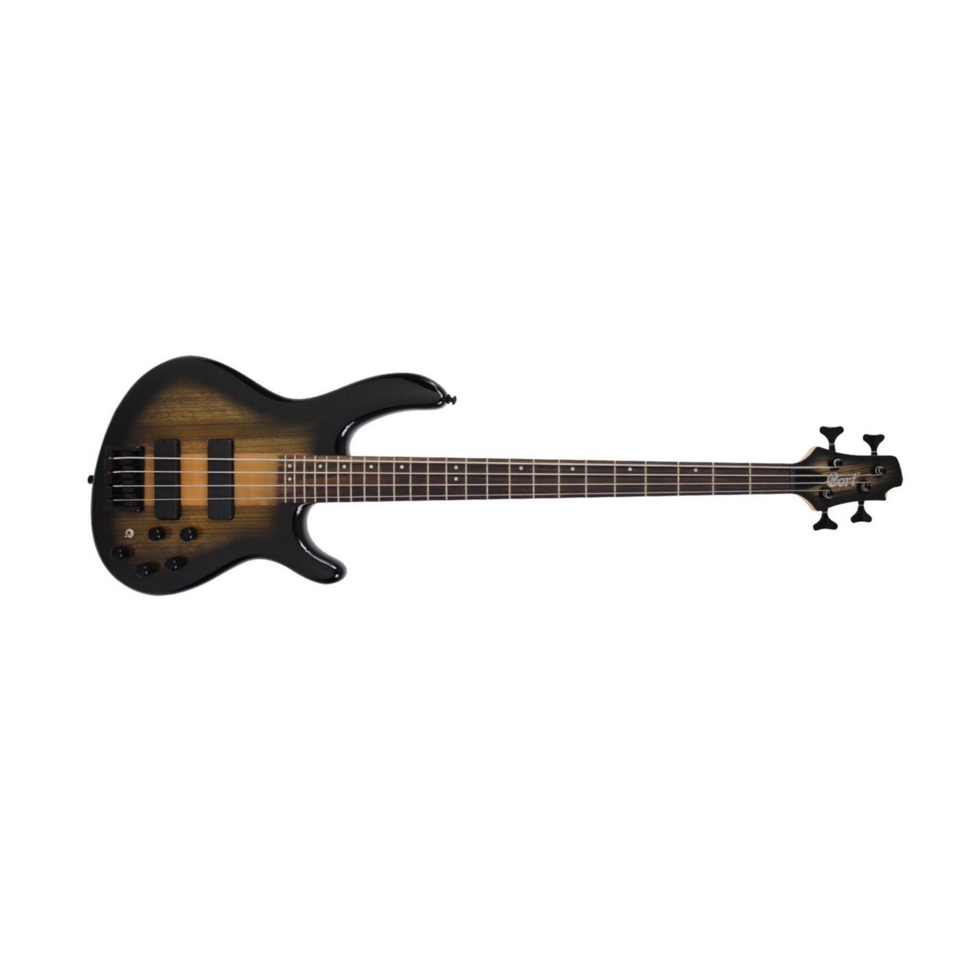Cort C4 Plus Zbmh Tbb - Transparent Black Burst - Solid body electric bass - Main picture