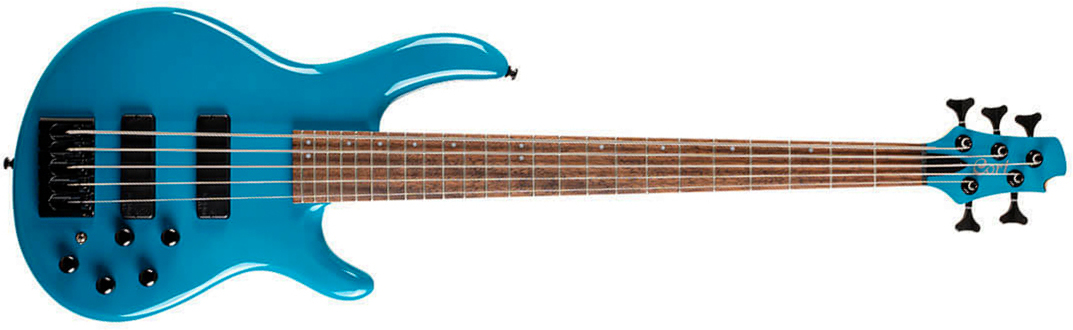 Cort C5 Deluxe Artisan 5c Active Bartolini Jat - Candy Blue - Solid body electric bass - Main picture