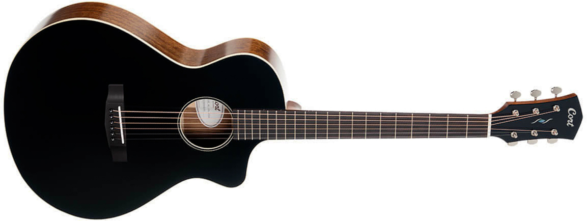 Cort Core-mc Ovangkol Concert Cw Cedre Ovangkol Rw - Black - Folk guitar - Main picture