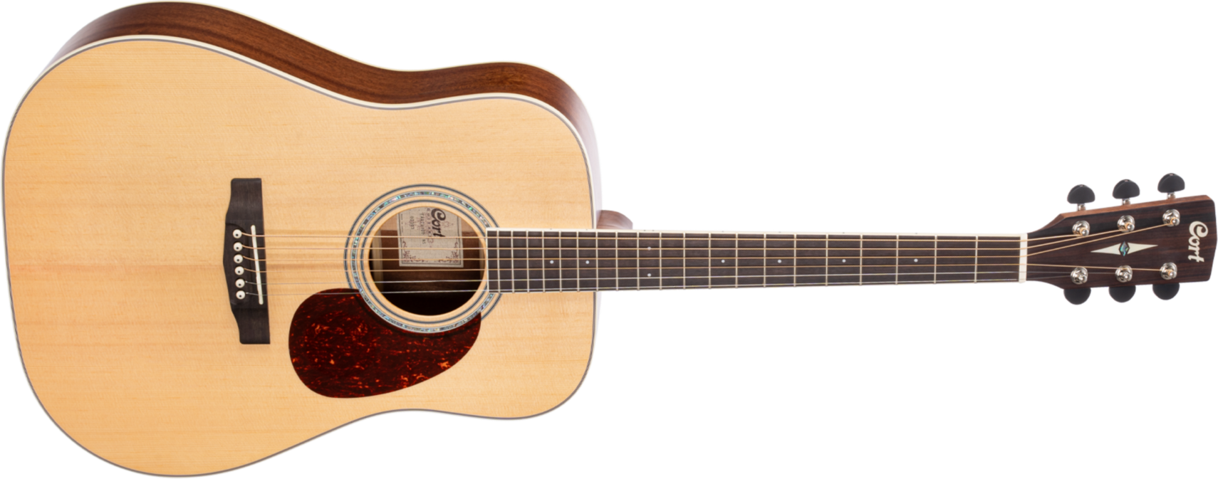 Cort Earth 100 Dreadnought Epicea Acajou Ova - Natural Satin - Acoustic guitar & electro - Main picture