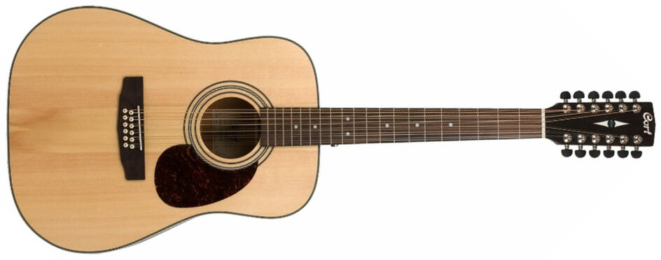 Cort Earth 70-12 Dreadnought 12c Cedre Acajou Ova - Natural Open Pore - Acoustic guitar & electro - Main picture