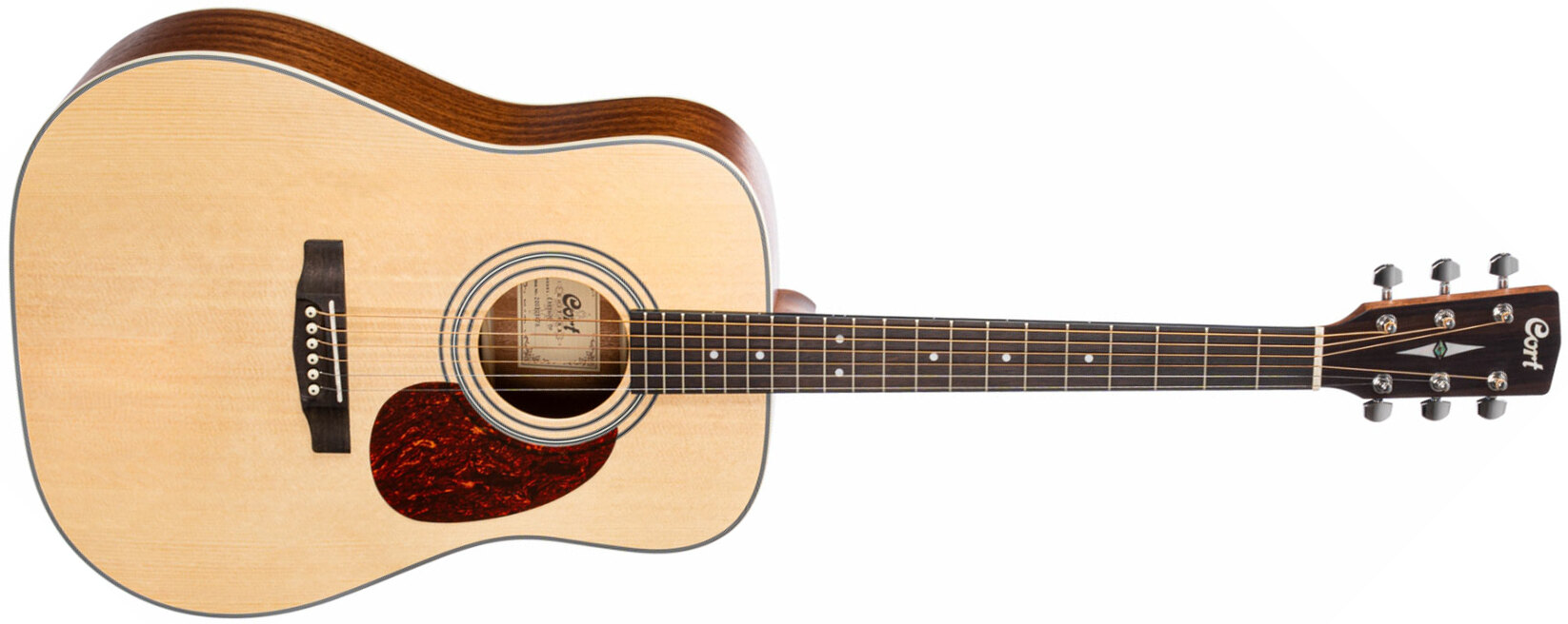 Cort Earth 70 Dreadnought Epicea Acajou Ova - Natural Open Pore - Acoustic guitar & electro - Main picture