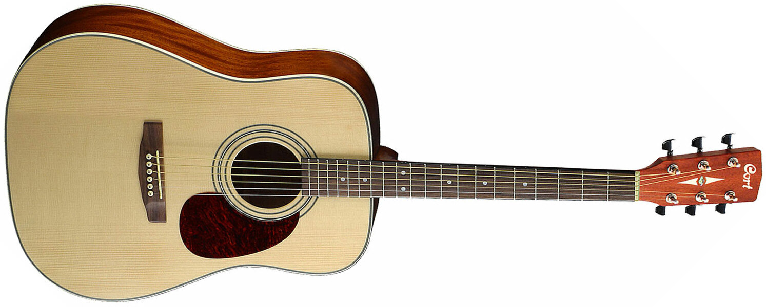 Cort Earth 70 Dreadnought Epicea Acajou Rw - Natural Gloss - Acoustic guitar & electro - Main picture