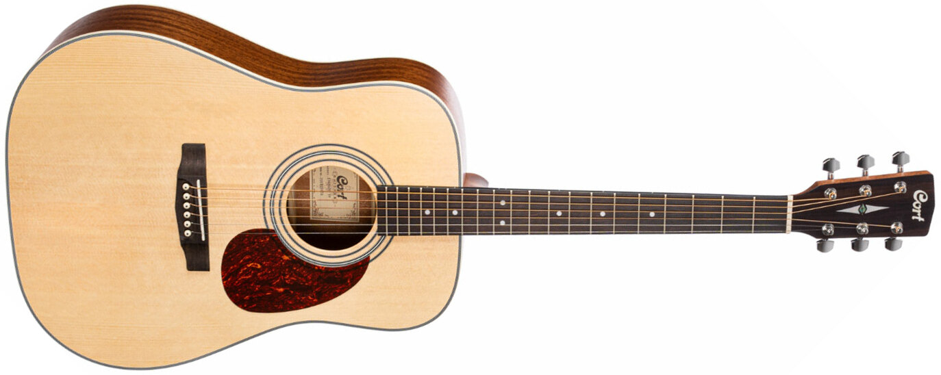 Cort Earth 70 Fmh Dreadnought Epicea Acajou Ova - Natural Open Pore - Acoustic guitar & electro - Main picture