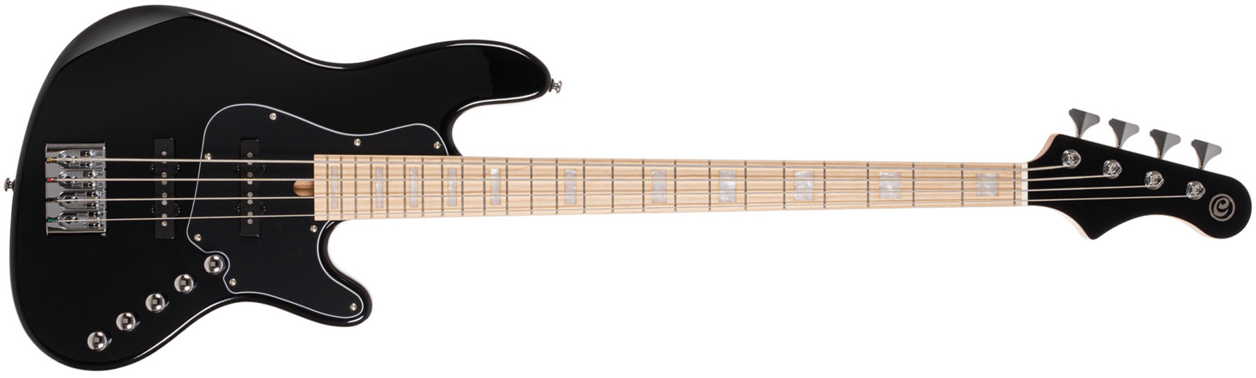 Cort Elrick Njs 4c Active Bartolini Mn - Black - Solid body electric bass - Main picture