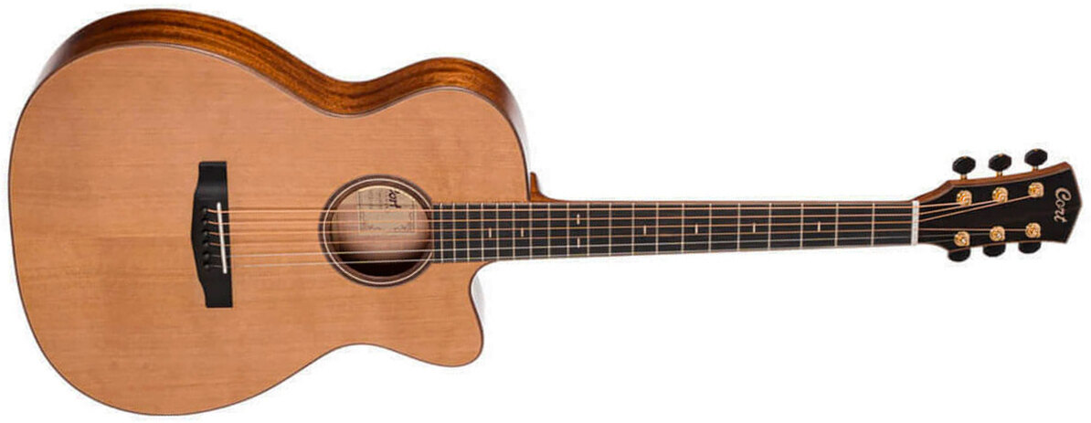 Cort Flow Oc Om Cw Cedre Acajou Eb - Natural Satin - Folk guitar - Main picture