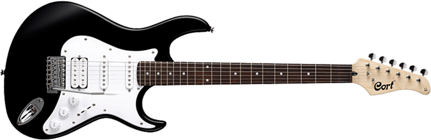 Cort G110 Bk Hss Trem - Black - Str shape electric guitar - Main picture