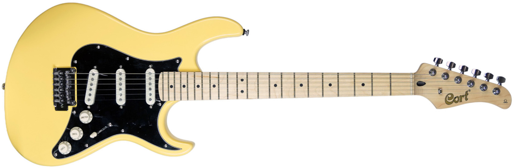 Cort G250 Tab 3s Trem Mn - Vintage White - Str shape electric guitar - Main picture