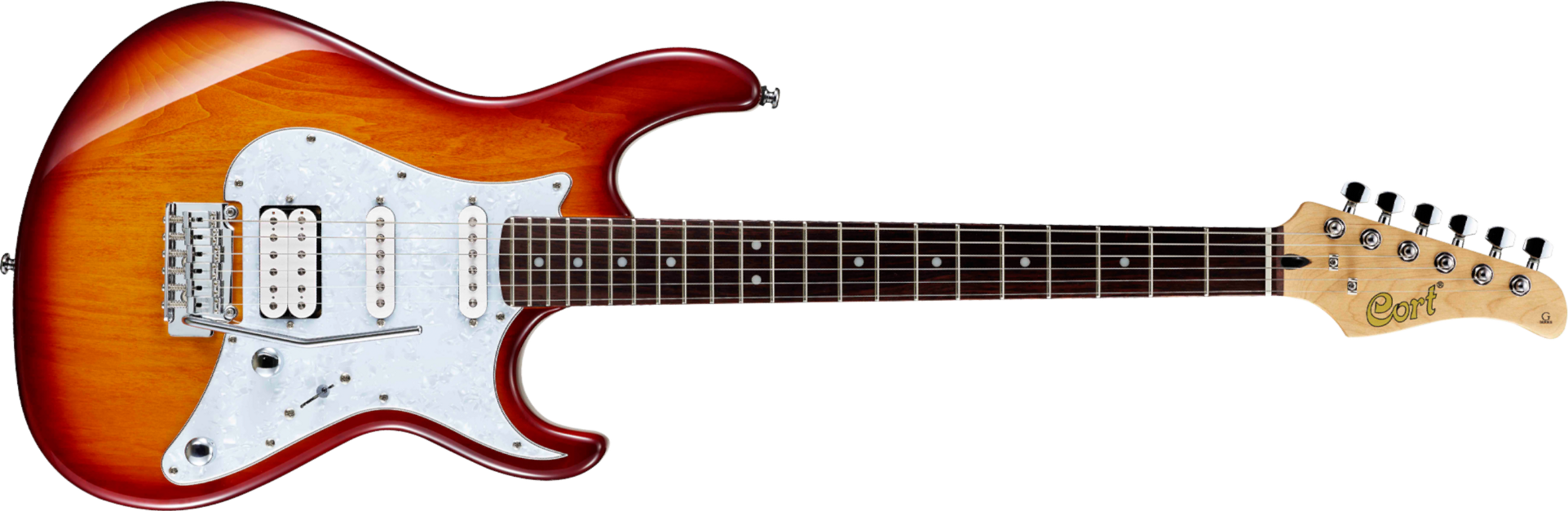 Cort G250 Tab Hss Trem - Tobacco Sunburst - Str shape electric guitar - Main picture