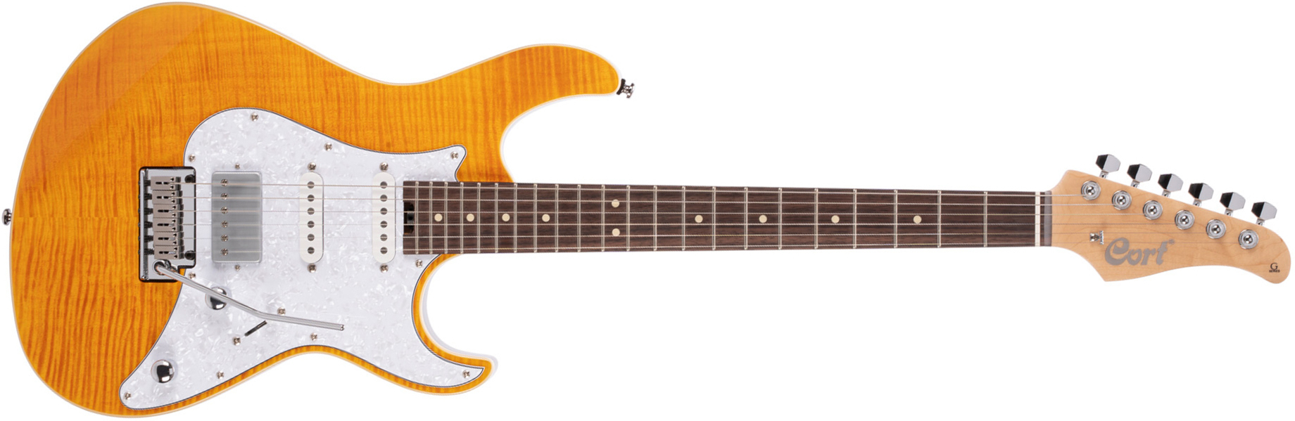 Cort G280 Seam Hss Trem Rw - Amber - Str shape electric guitar - Main picture