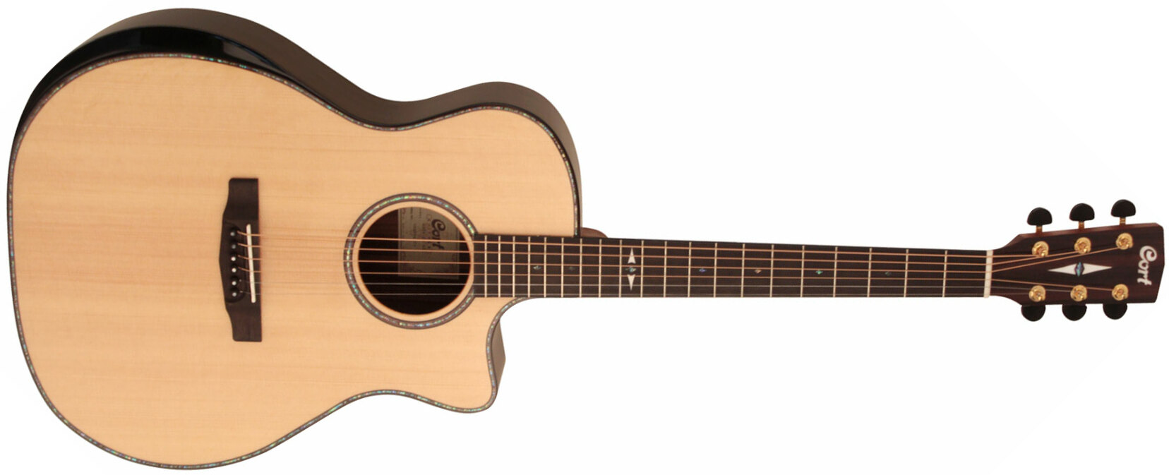 Cort Ga-pf Bevel Grand Auditorium Epicea Pau Ferro Ova - Natural - Electro acoustic guitar - Main picture