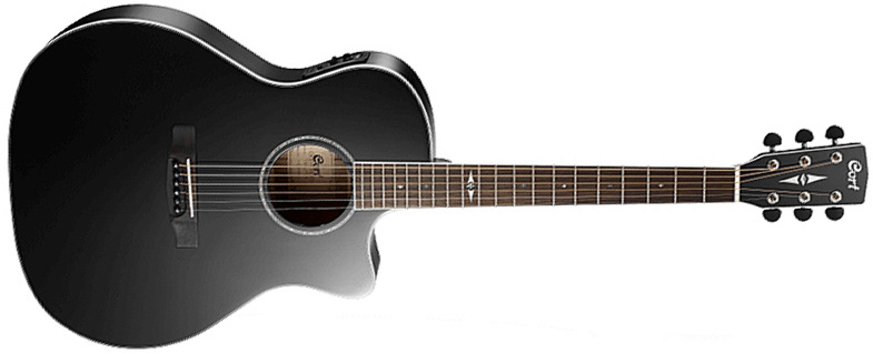 Cort Ga5f Bk Grand Regal Auditorium Cw Epicea Acajou 2016 - Black - Electro acoustic guitar - Main picture