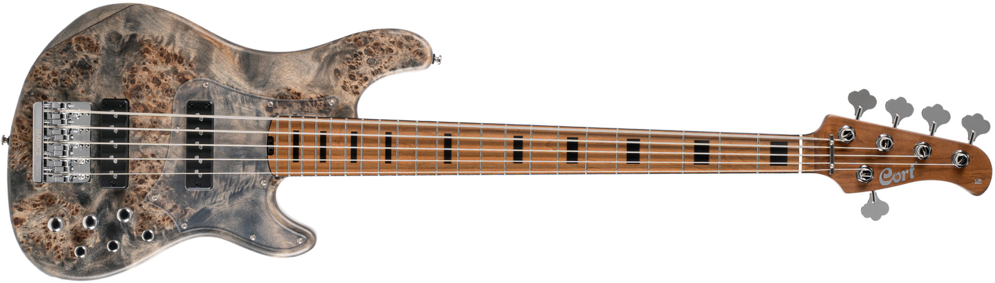 Cort Gb-modern 5c Active Mn - Open Pore Charcoal Gray - Solid body electric bass - Main picture