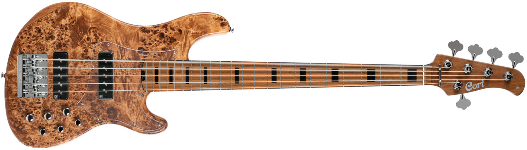 Cort Gb-modern 5c Active Mn - Open Pore Vintage Natural - Solid body electric bass - Main picture